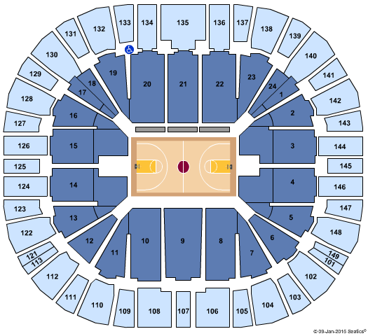 BYU Tickets | Seating Chart | Marriott Center